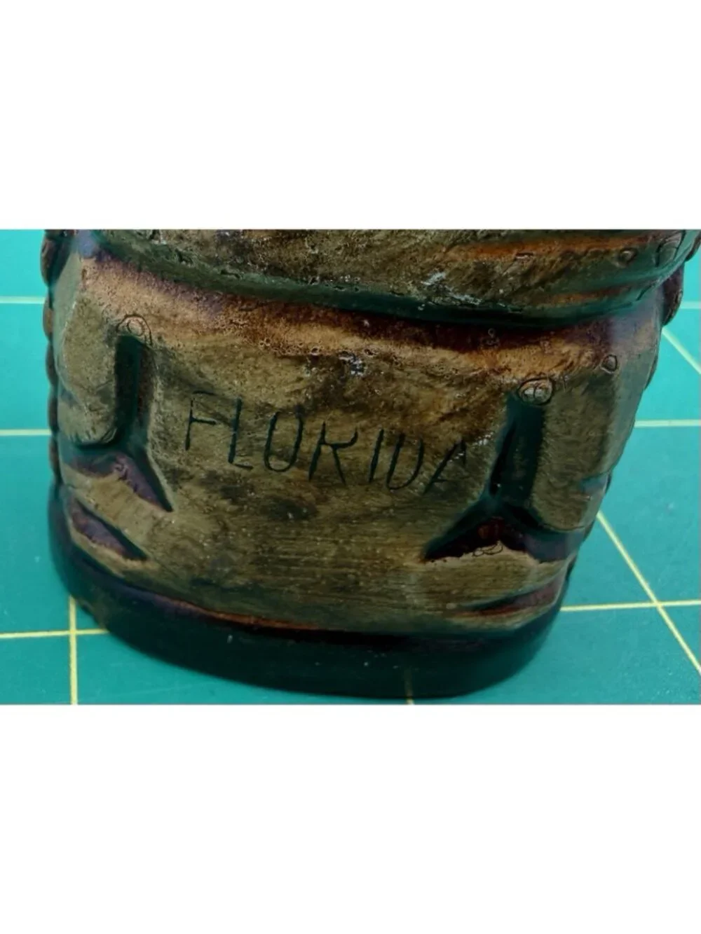 Vintage Hawaiian Tiki Tooth Pick Holder Ceramic Florida Souvenir READ